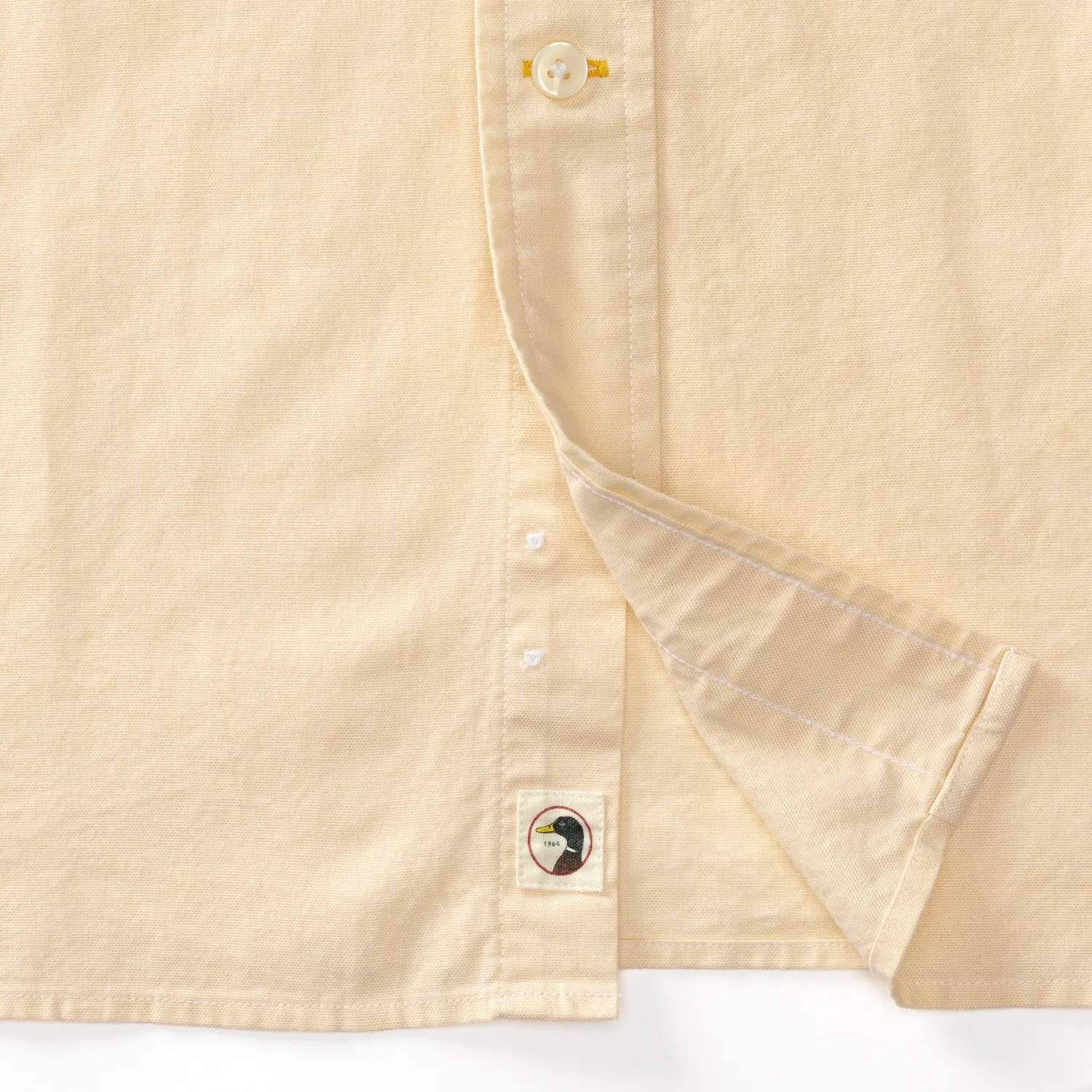 Morris Solid Cotton Oxford Sport Shirt - Golden Yellow