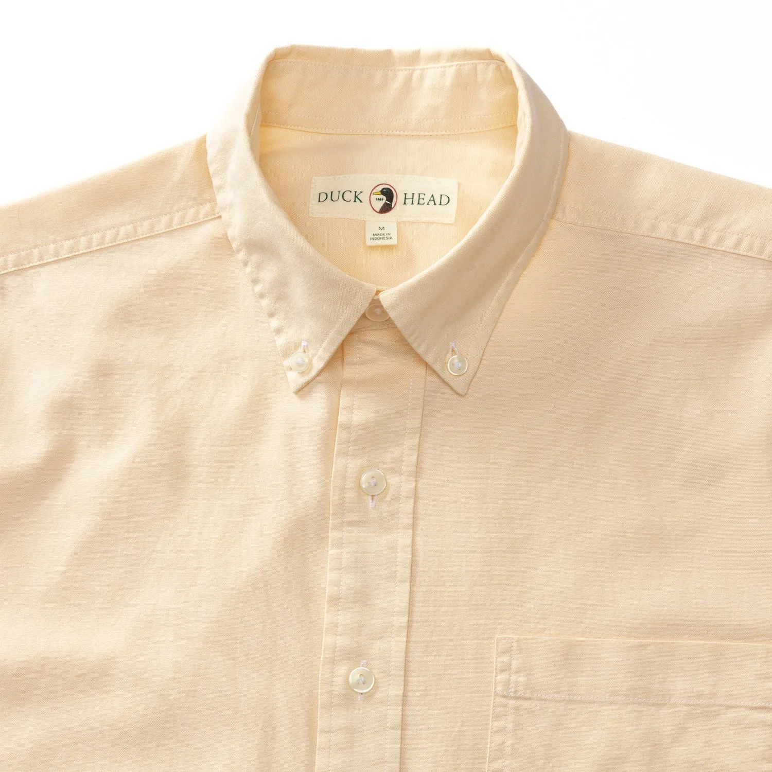 Morris Solid Cotton Oxford Sport Shirt - Golden Yellow