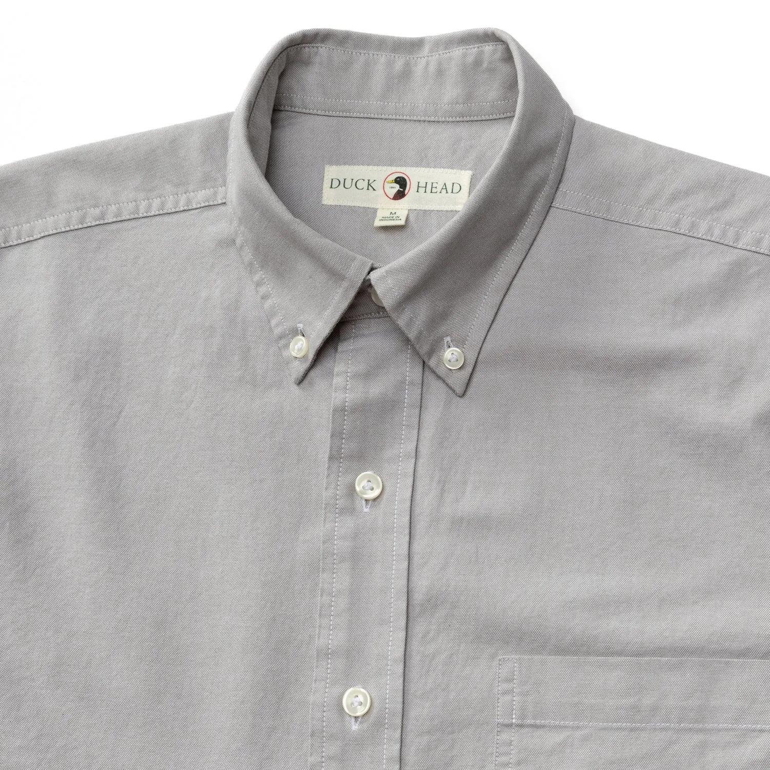 Morris Solid Cotton Oxford Sport Shirt - Placid Grey