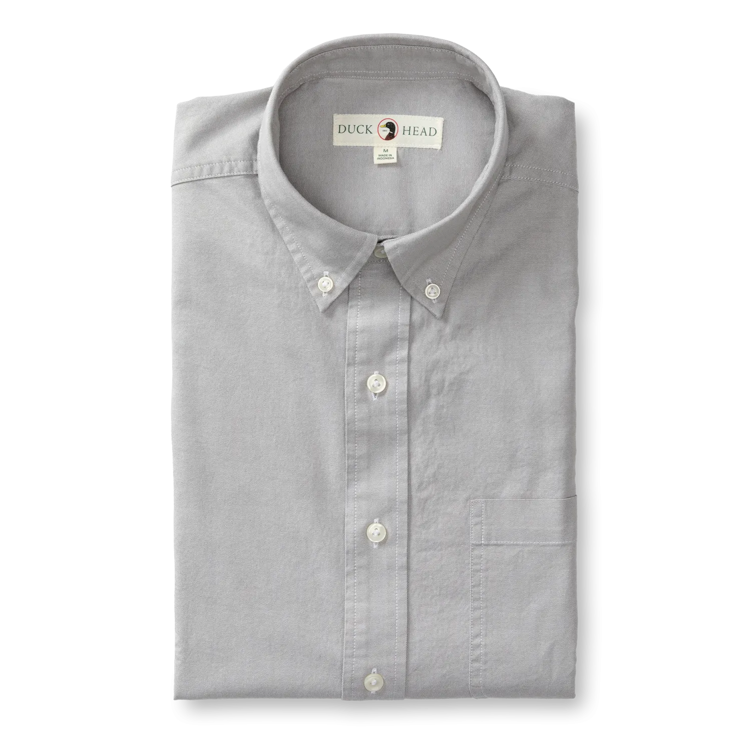 Morris Solid Cotton Oxford Sport Shirt - Placid Grey