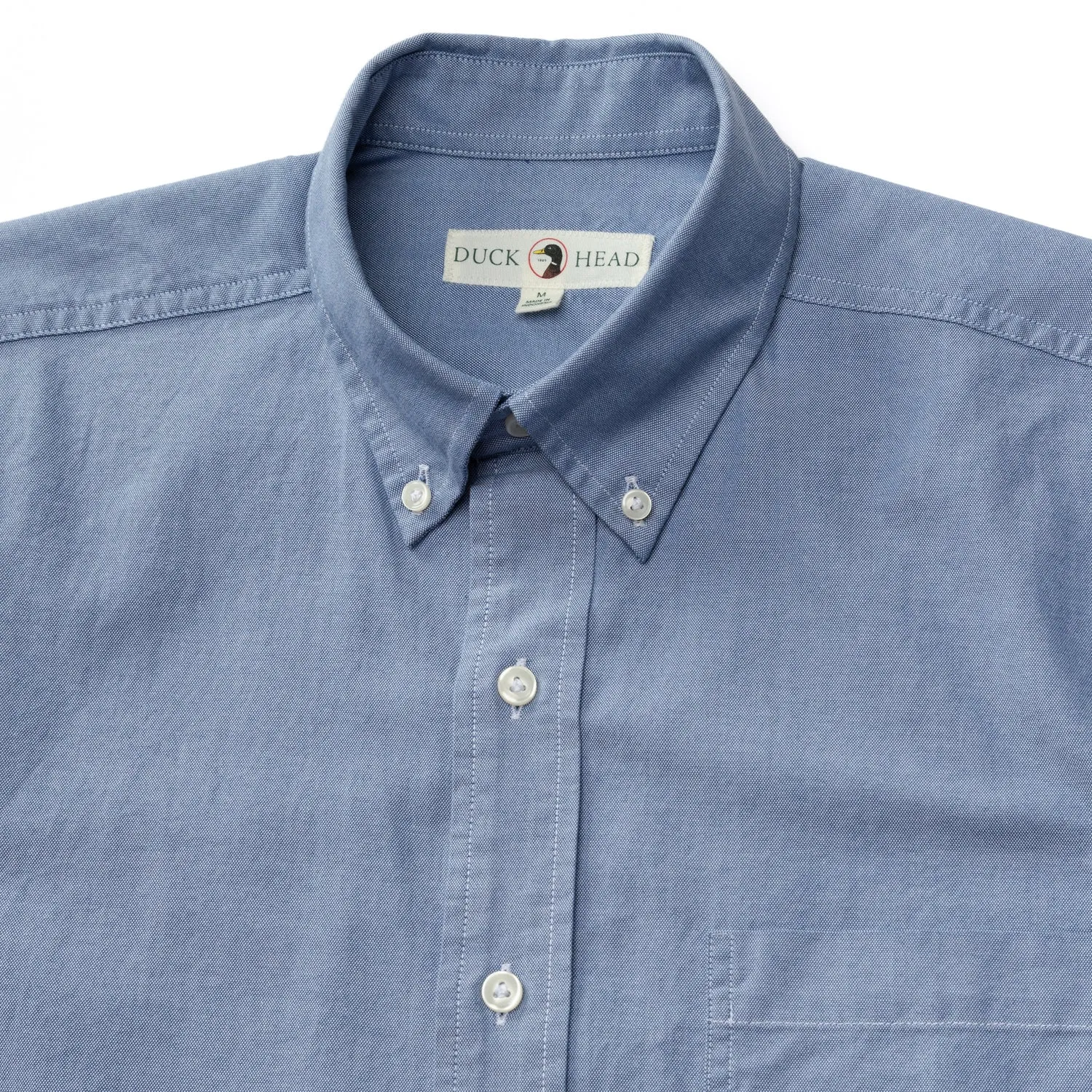 Morris Solid Cotton Oxford Sport Shirt - Varsity Blue
