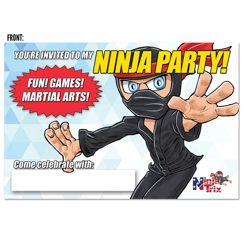Ninja Trix Birthday Party Invitation