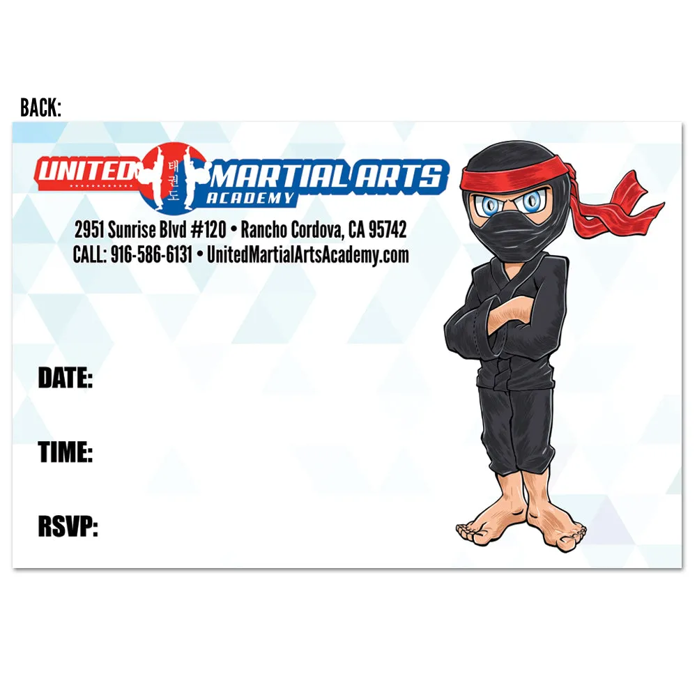 Ninja Trix Birthday Party Invitation