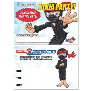 Ninja Trix Birthday Party Invitation