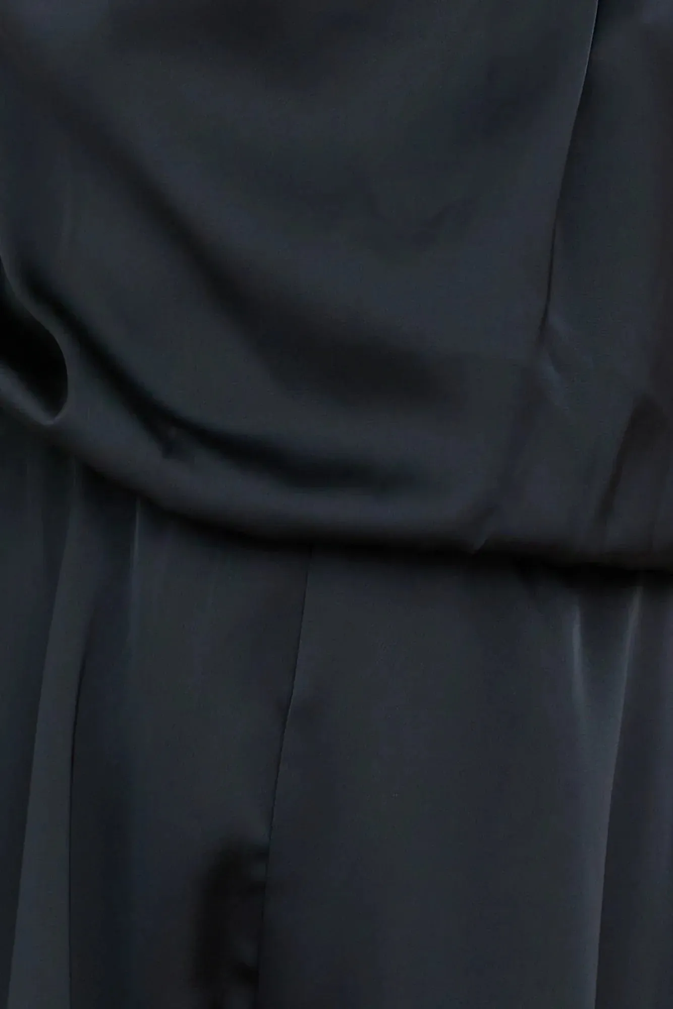On A Drive Satin Romper Black