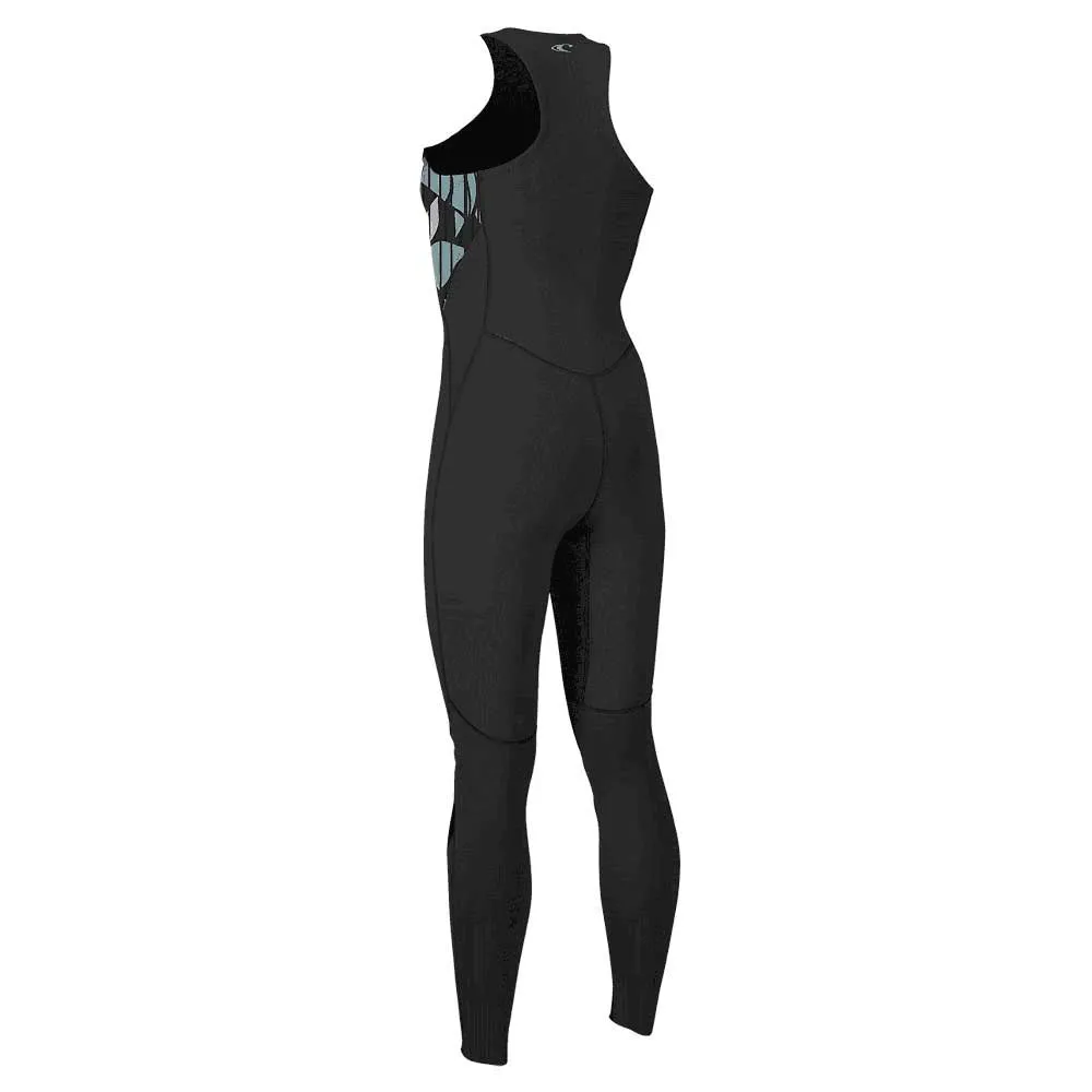 O'Neill Womens Bahia 1.5mm F/Z Sleeveless Wetsuit - Blk/Baylen/Ol