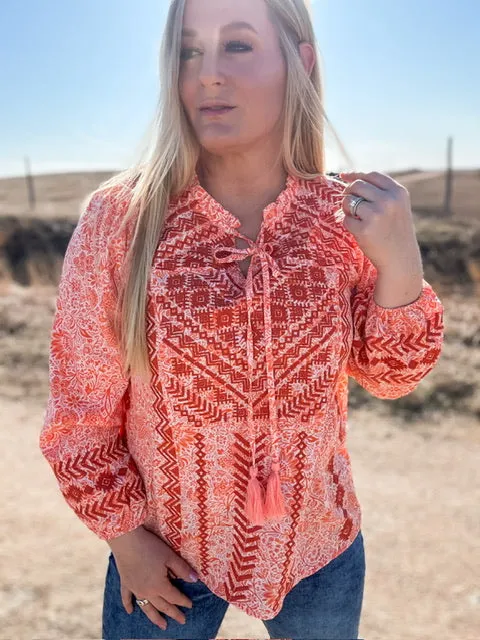 Orange You Glad It’s The Weekend Blouse