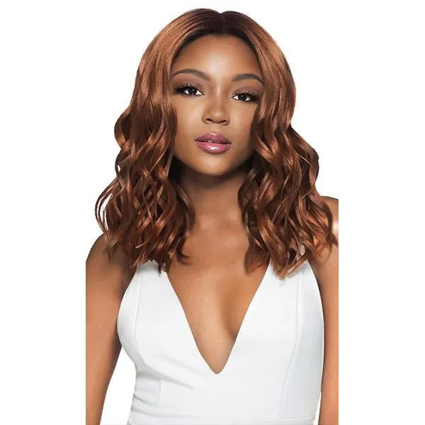 Outre Blunt Cut Curly Swiss Lace I-Part Lace Front Wig - AUBREE - (C)