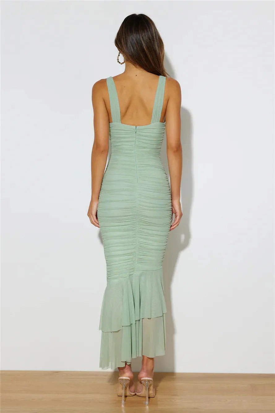 Party Pal Midi Dress Pistachio