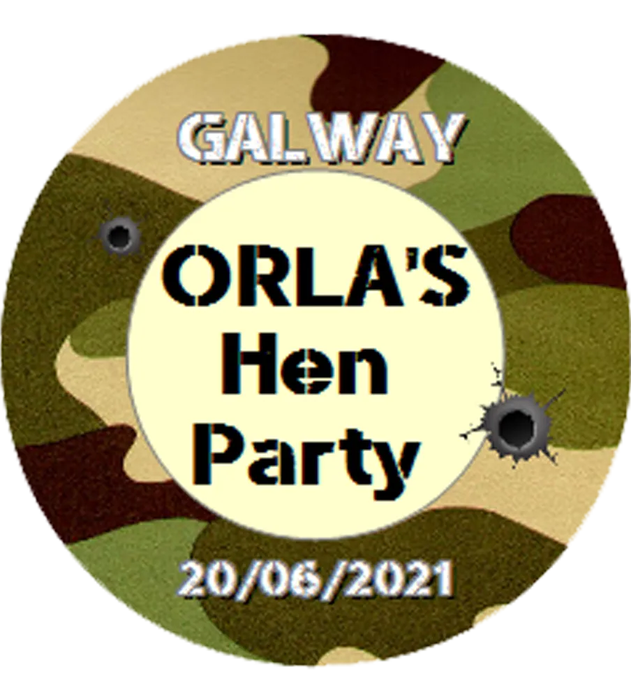 Personalised ARMY Theme Hen Party Badge