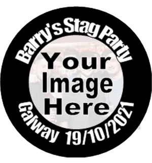 Personalised Stag Party Badge with Picture
