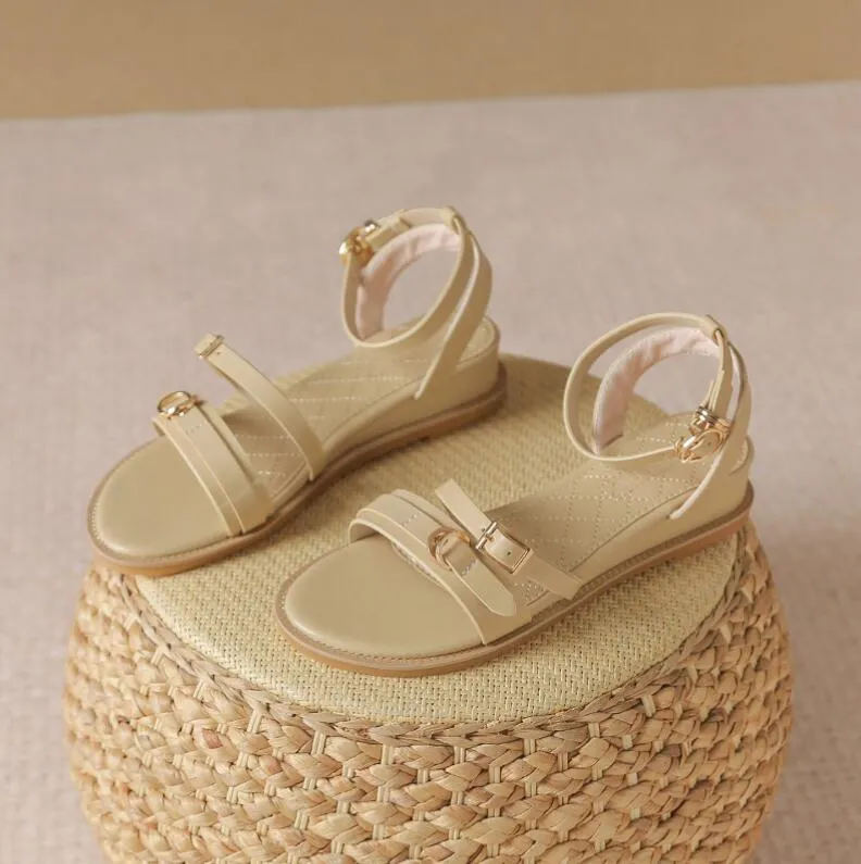 Petite Ankle Strap Wedge Sandals For Small Feet Girls GS346
