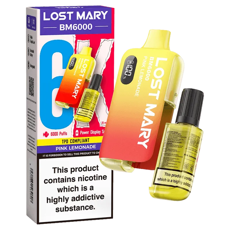 PINK LEMONADE - LOST MARY BM6000 DISPOSABLE VAPE - 20MG(2%)
