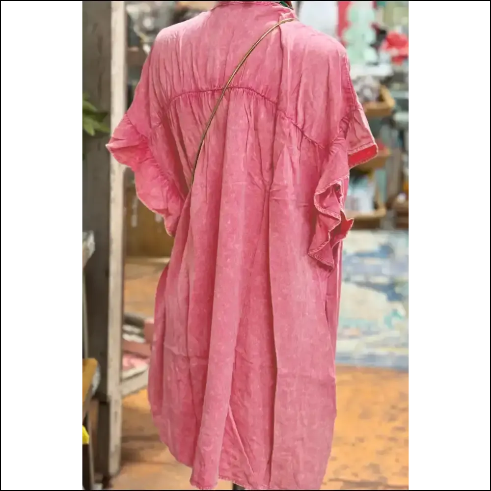 Pink Washed Mini Dress: Brunch  🍹 Head-turning  by Needful Things