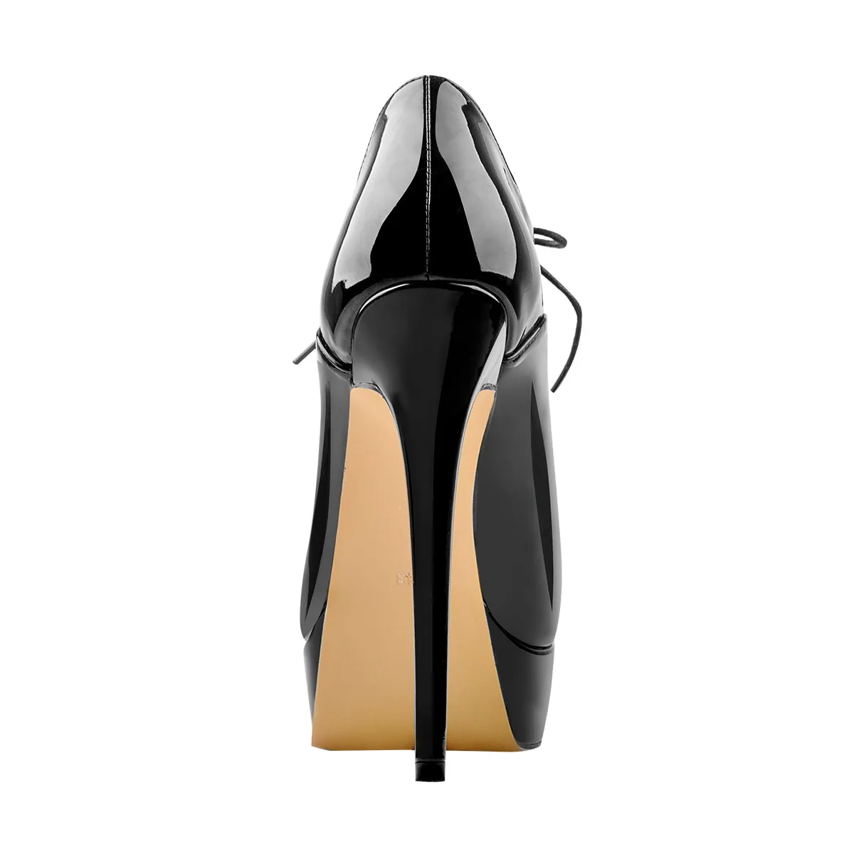 Platform High Heels Black Ankle Boots