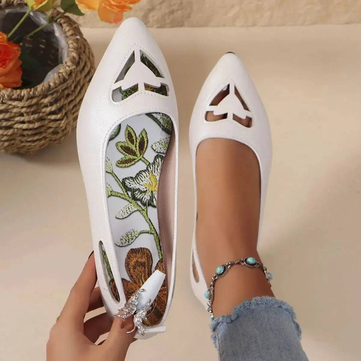 Point Toe Flats Slip-Ons