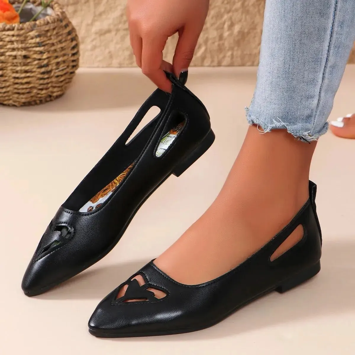 Point Toe Flats Slip-Ons
