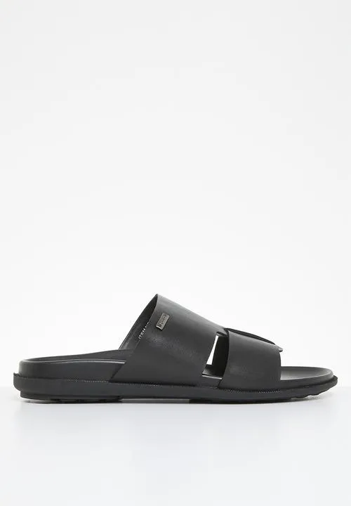 Polo Double Strap Sandals Black