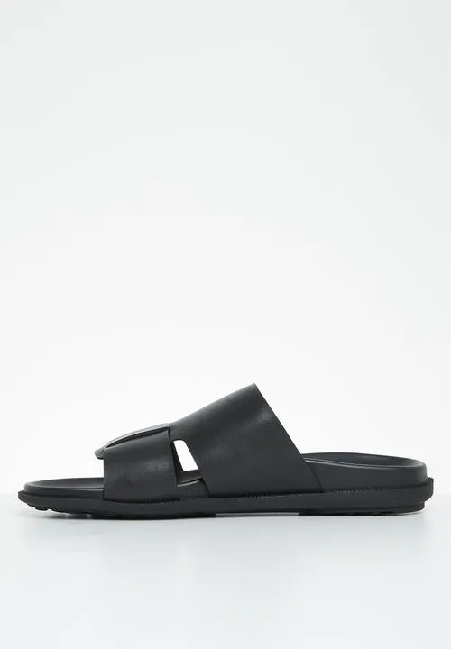 Polo Double Strap Sandals Black