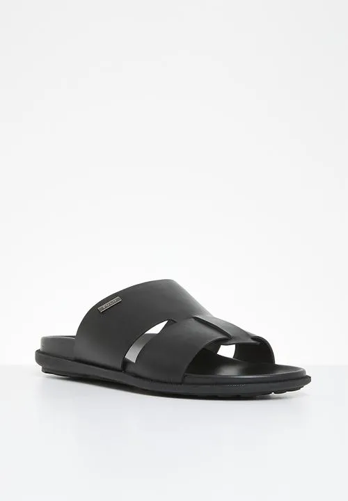 Polo Double Strap Sandals Black