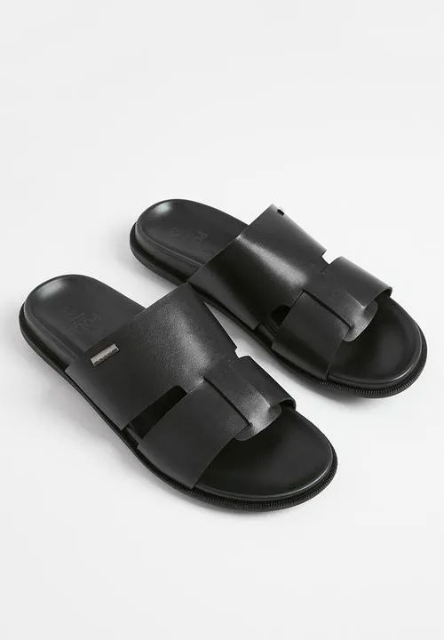 Polo Double Strap Sandals Black