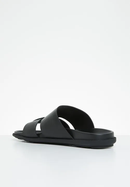 Polo Double Strap Sandals Black