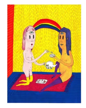 Rainbow Tea Party Print