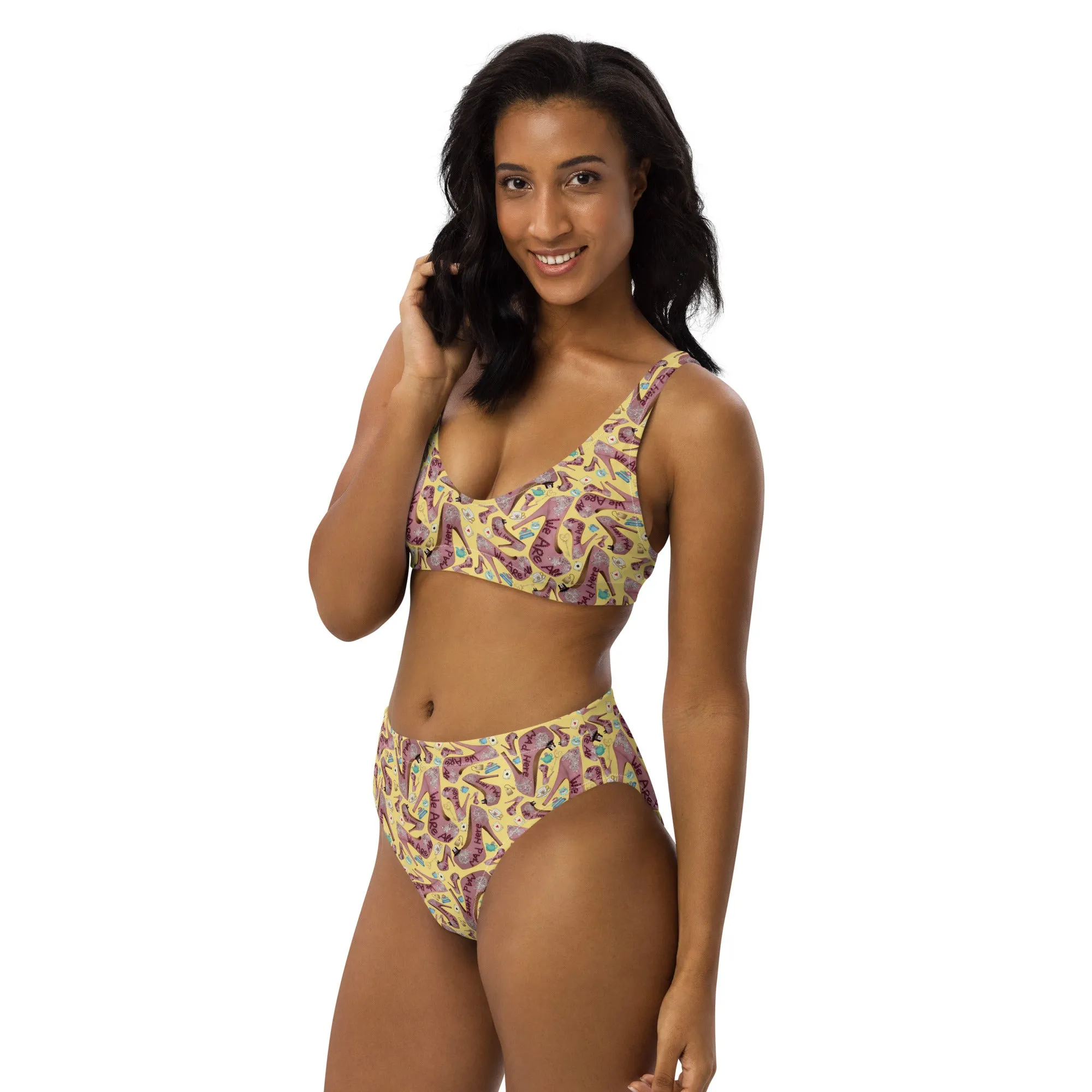 Recycled high-waisted bikini 'Tea Party'