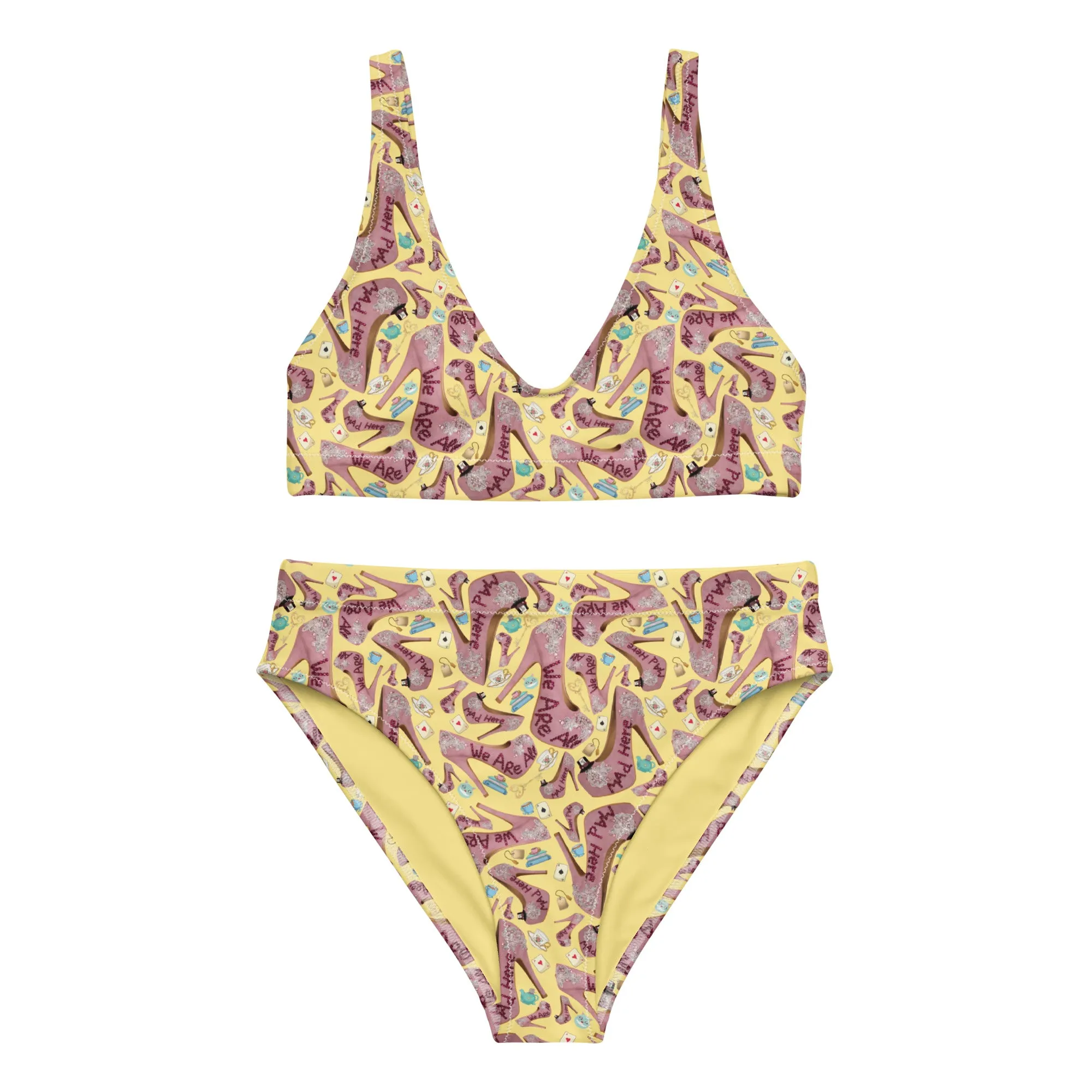 Recycled high-waisted bikini 'Tea Party'