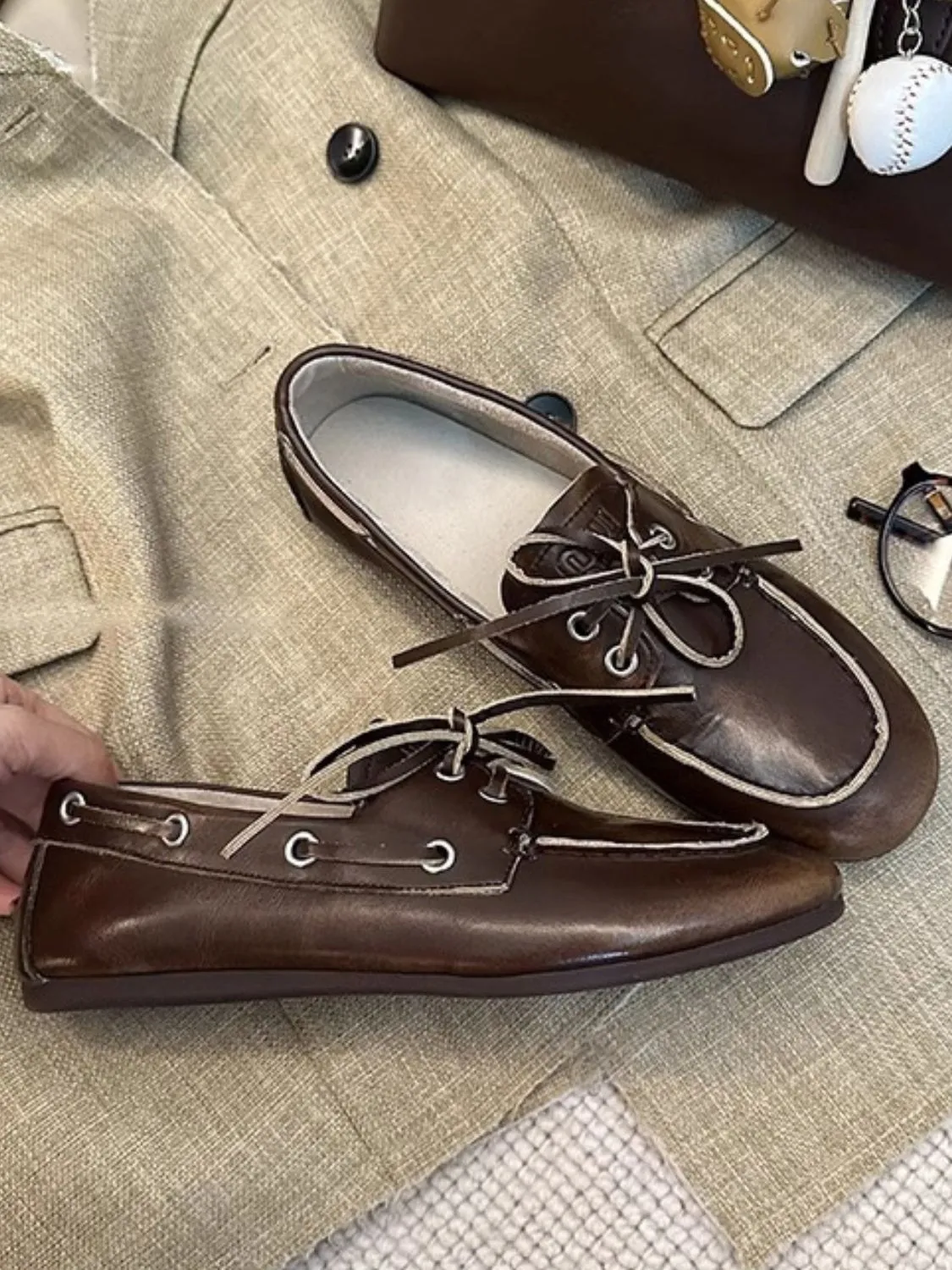 Round Toe Flat Slip-Ons
