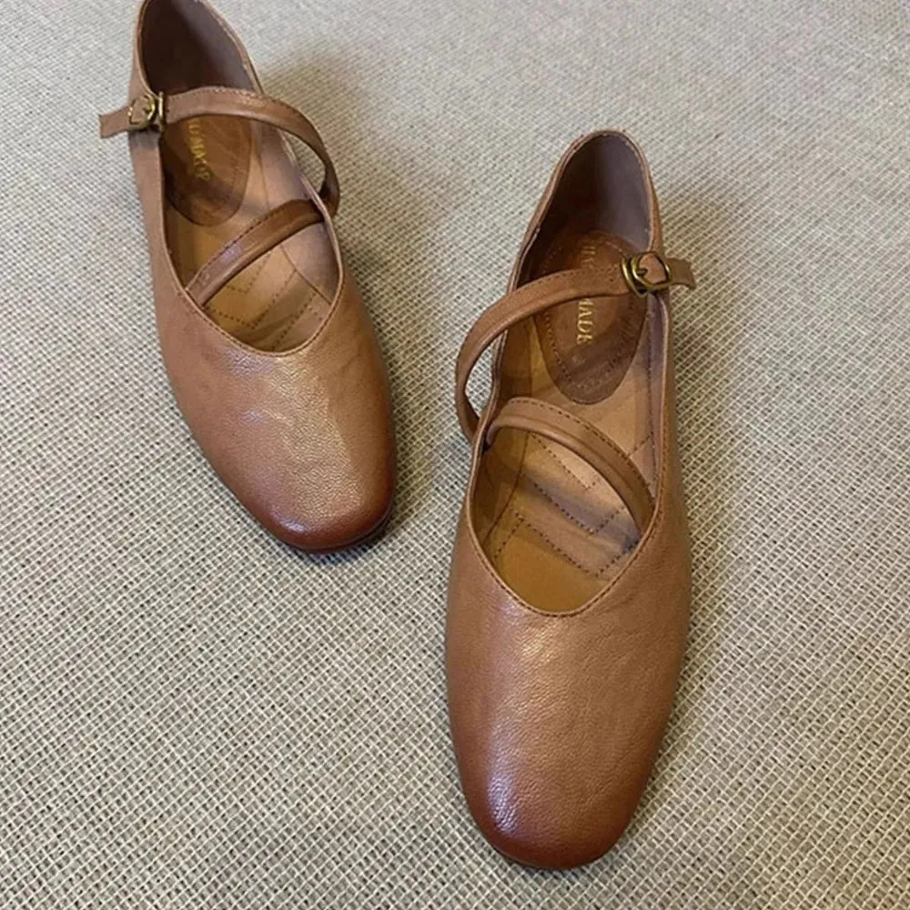 Round Toe Flats Slip-Ons