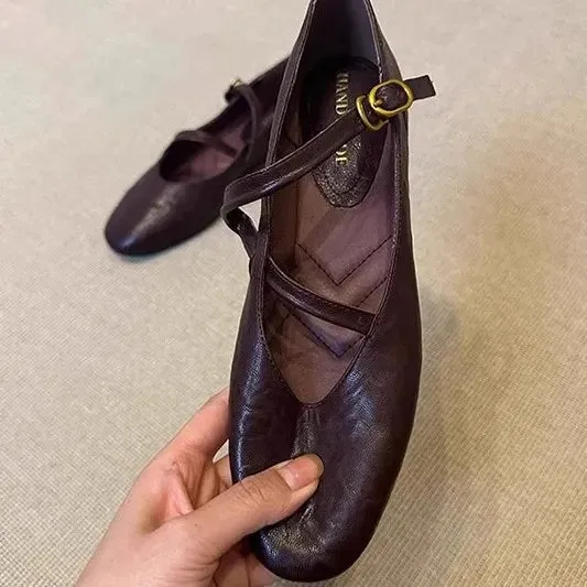 Round Toe Flats Slip-Ons