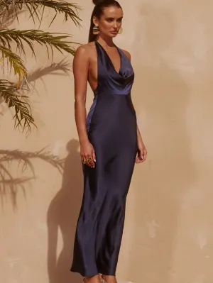 RUNAWAY THE LABEL Posey Halter Open Back Dress