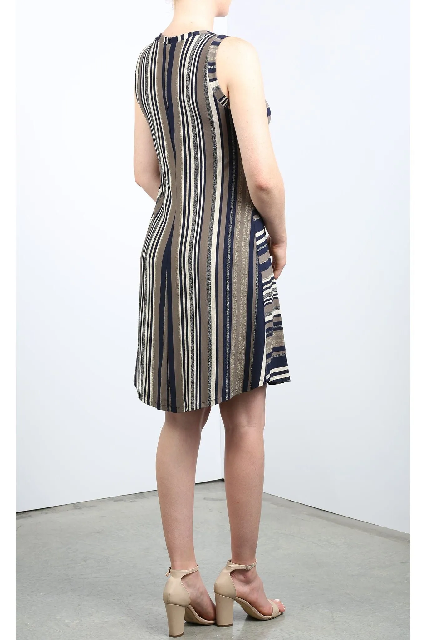 RYA Sleeveless Striped Dress