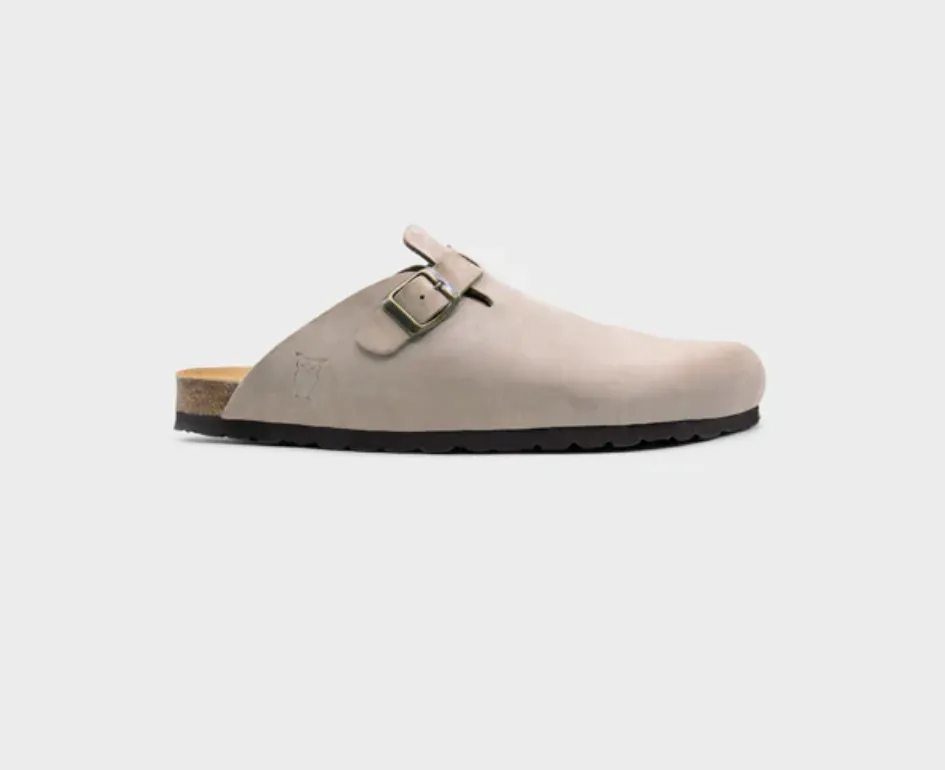 Sandgrens Toledo Closed-Toe Cork Sandal in Sandstone Beige