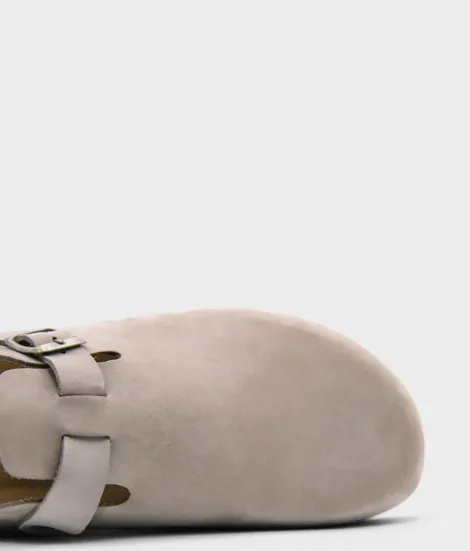 Sandgrens Toledo Closed-Toe Cork Sandal in Sandstone Beige