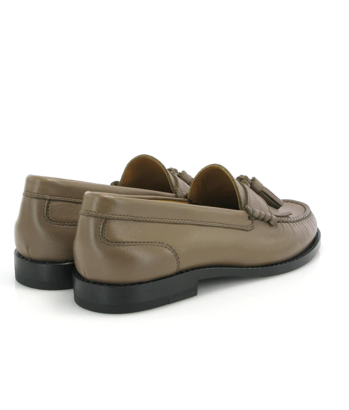 Sarah com borlas - nappa taupe