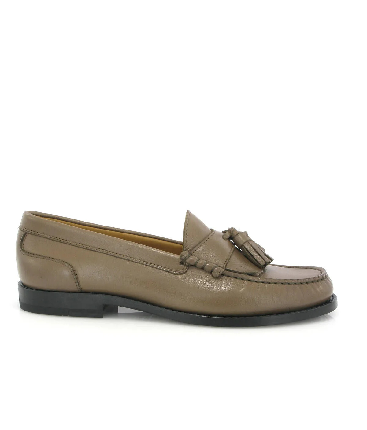 Sarah com borlas - nappa taupe