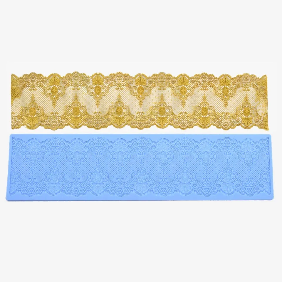 SCALLOP DAMASK CAKE LACE MAT