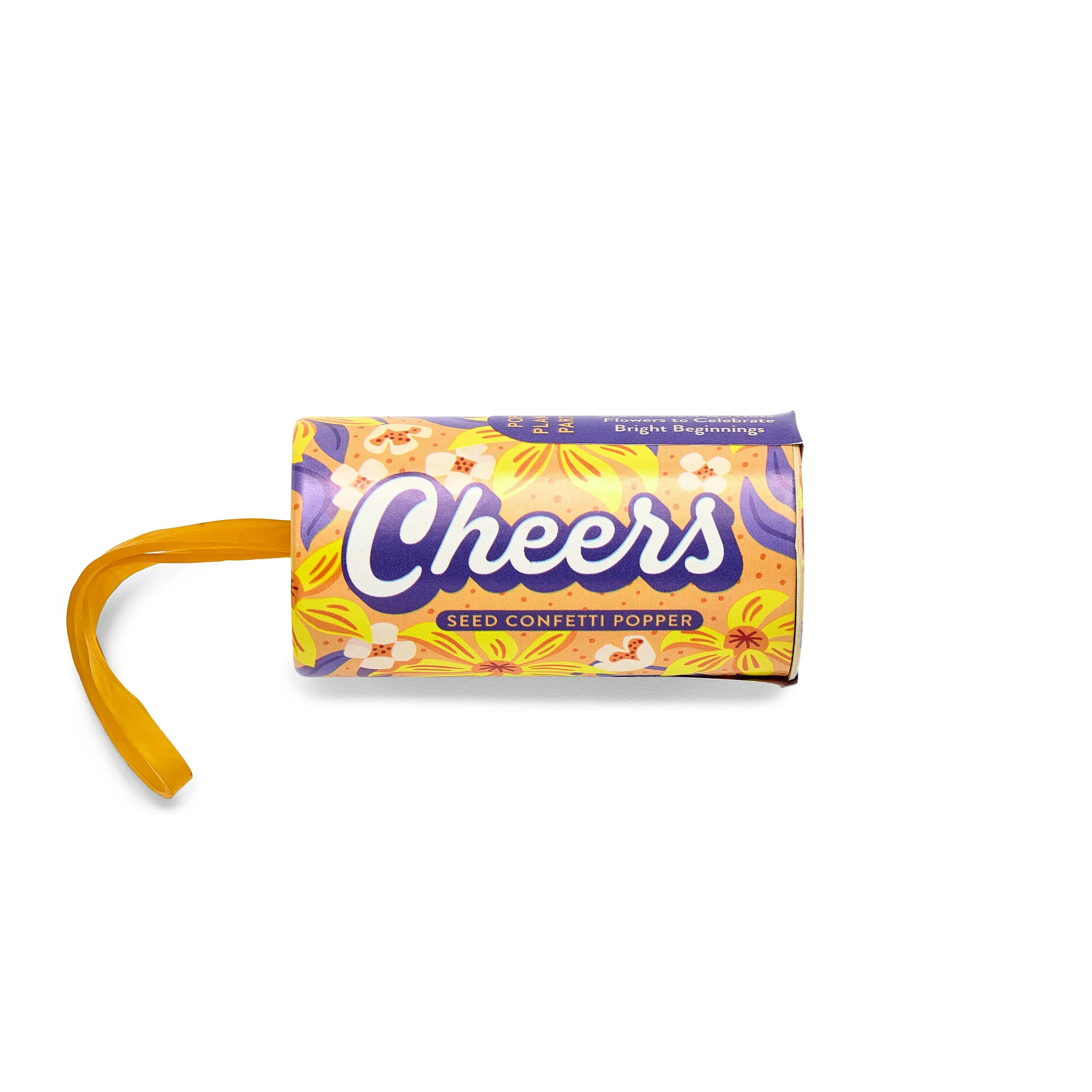 Seed Confetti Poppers (Single): Yellow