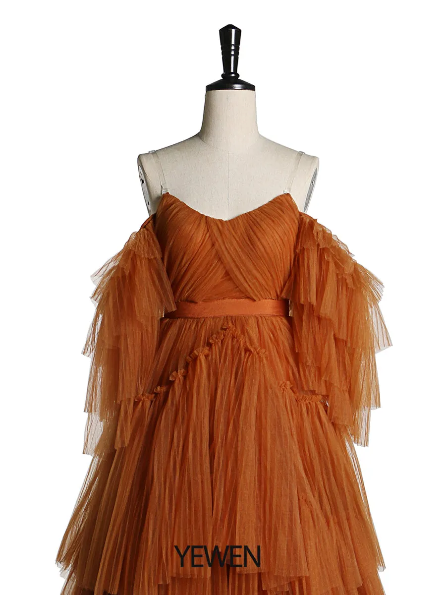 Sexy Off Shoulder Maternity Dress Ruffled Lace Up Evening Dress For Photo shoot YW2051
