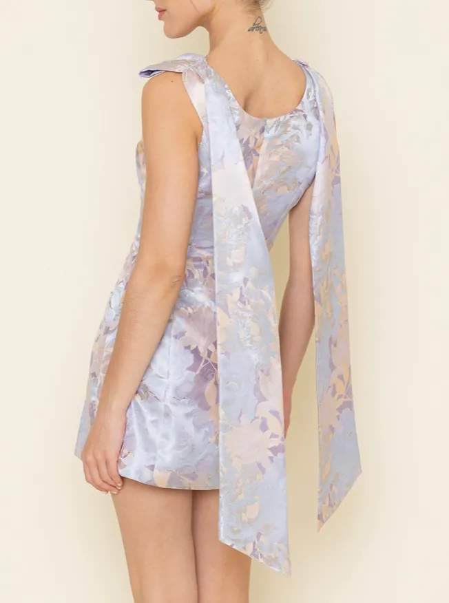Shoulder Bow Mini Dress
