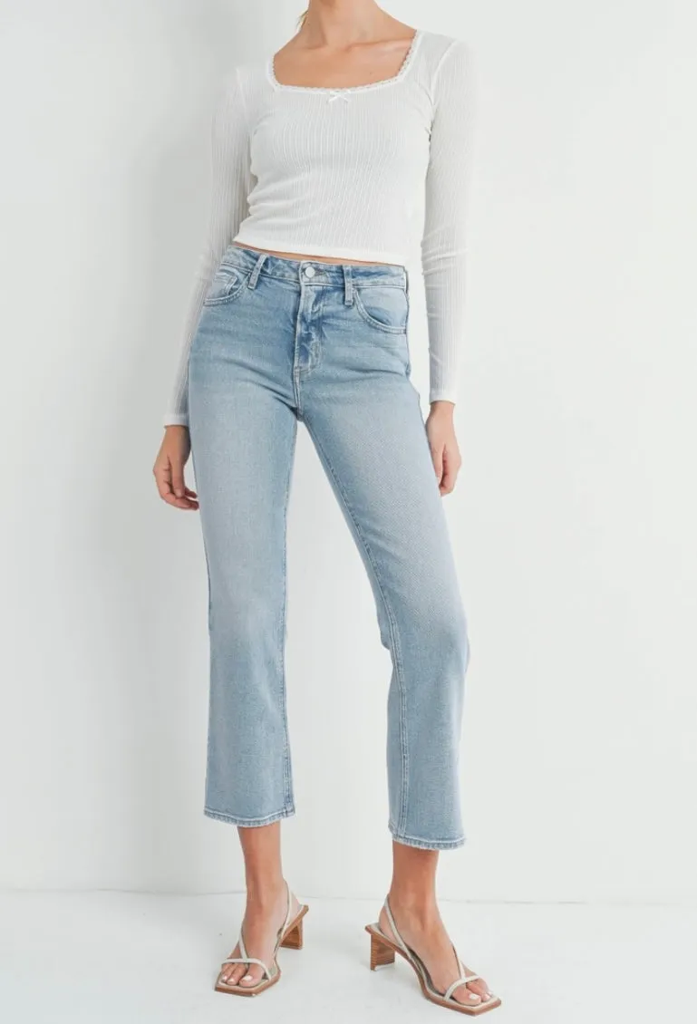 Slim Cropped Bootcut Jean