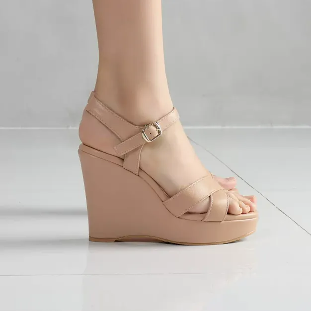 Small Feet Size 3 Cross Strap Wedge Sandals MS377