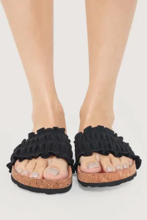 Smocked Cork Sliders