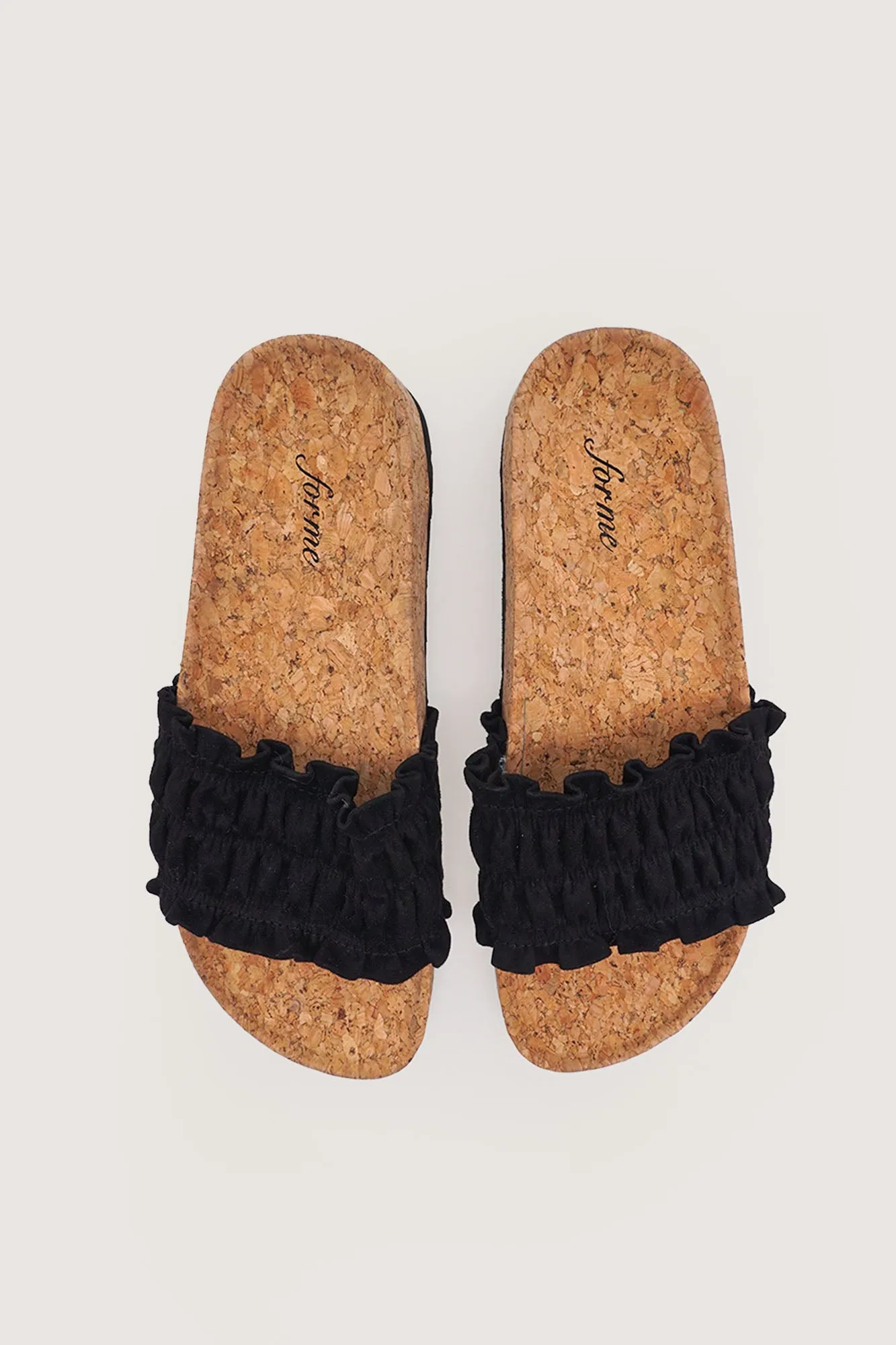 Smocked Cork Sliders