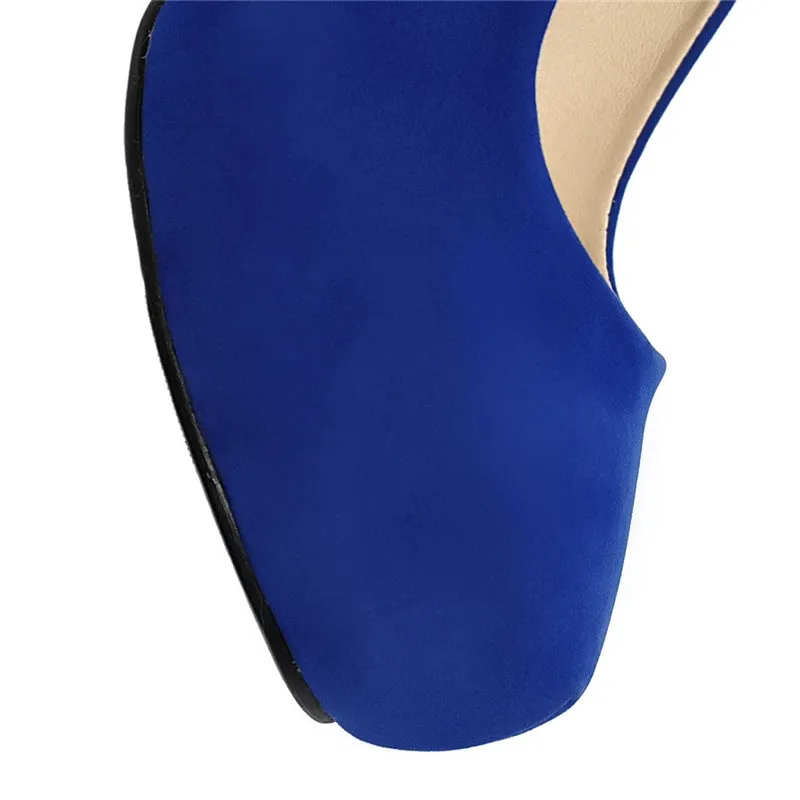 Solid Color Round Toe High Heels