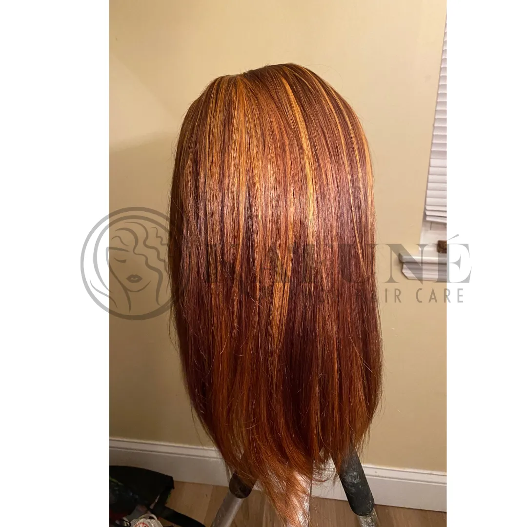 Sonya Custom Color Brown Hair with High lights Lace Wig