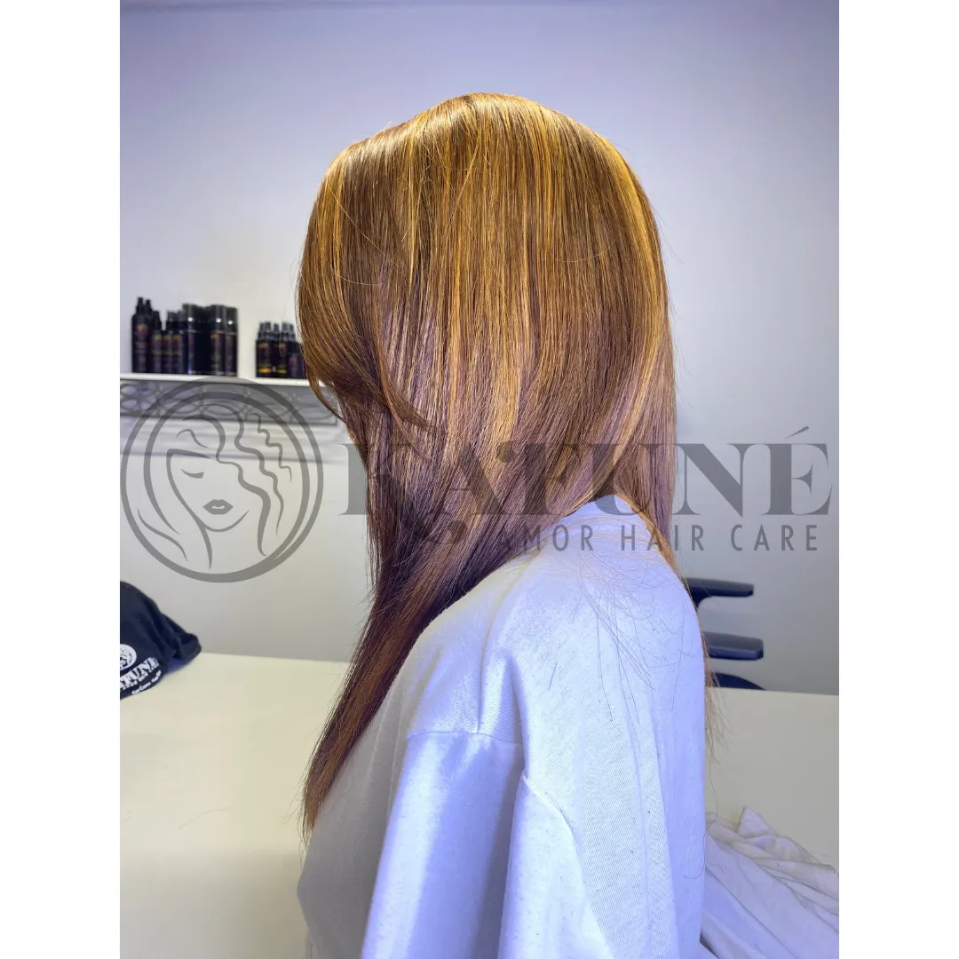 Sonya Custom Color Brown Hair with High lights Lace Wig