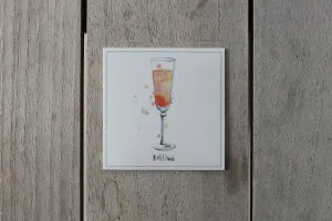 Sous-verres de vinyle / vinyl coasters - cocktail bellini